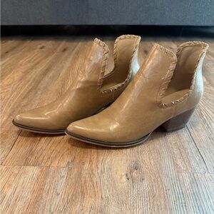 Tan Leather Ankle Boots